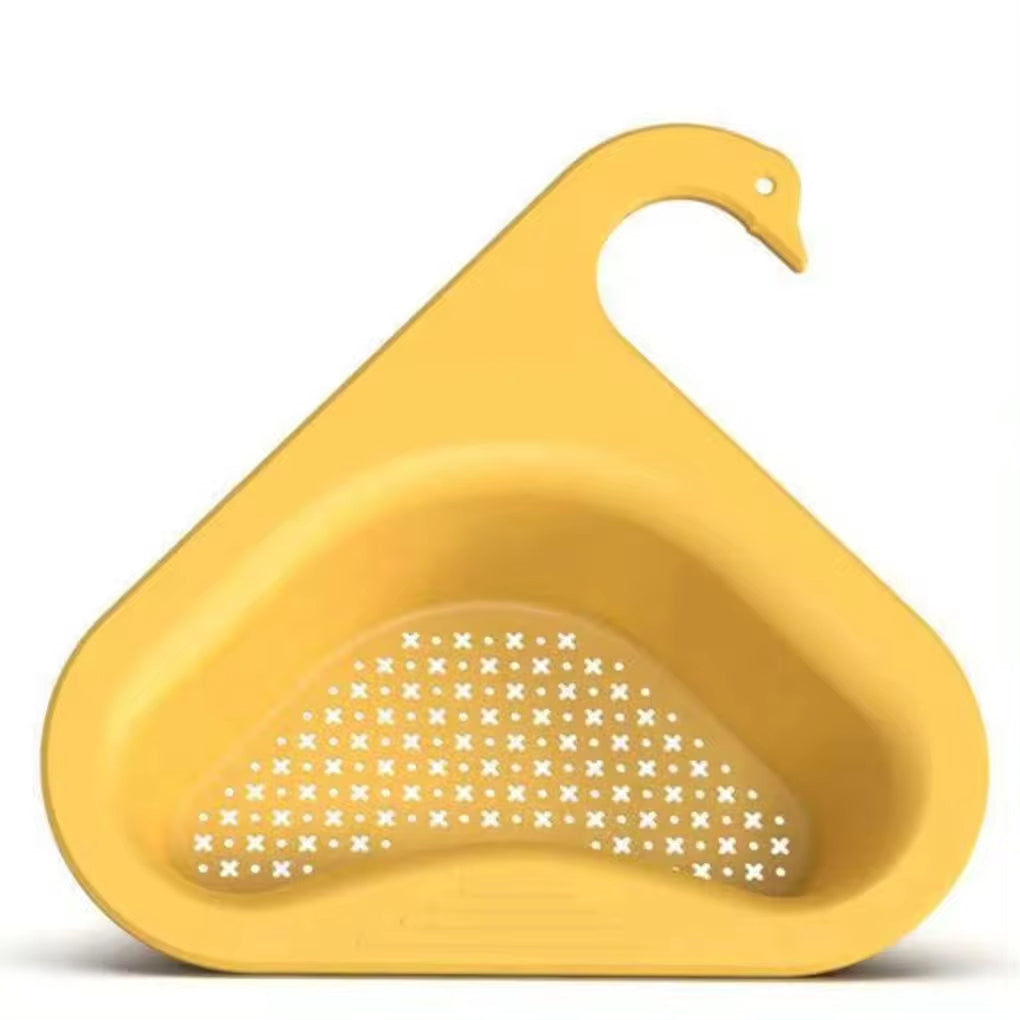 Modern Design Hanging Large Food Garbage Colanders Draining Shelf Organization Accessories Kitchen Sink Drain Non Trace Creative Multifunctional Dry Wet Separator Plastic Vegetable Washing Pool Basket
